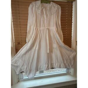 Ulla Johnson White Cotton Prairie Dress Women Small Medium Boho